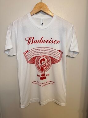 Next Level Apparel White & Red Budweiser Graphic Tee - Men